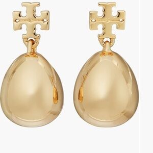 TORY BURCH • SMALL KIRA DROP EARRINGS IN GOLDTONE